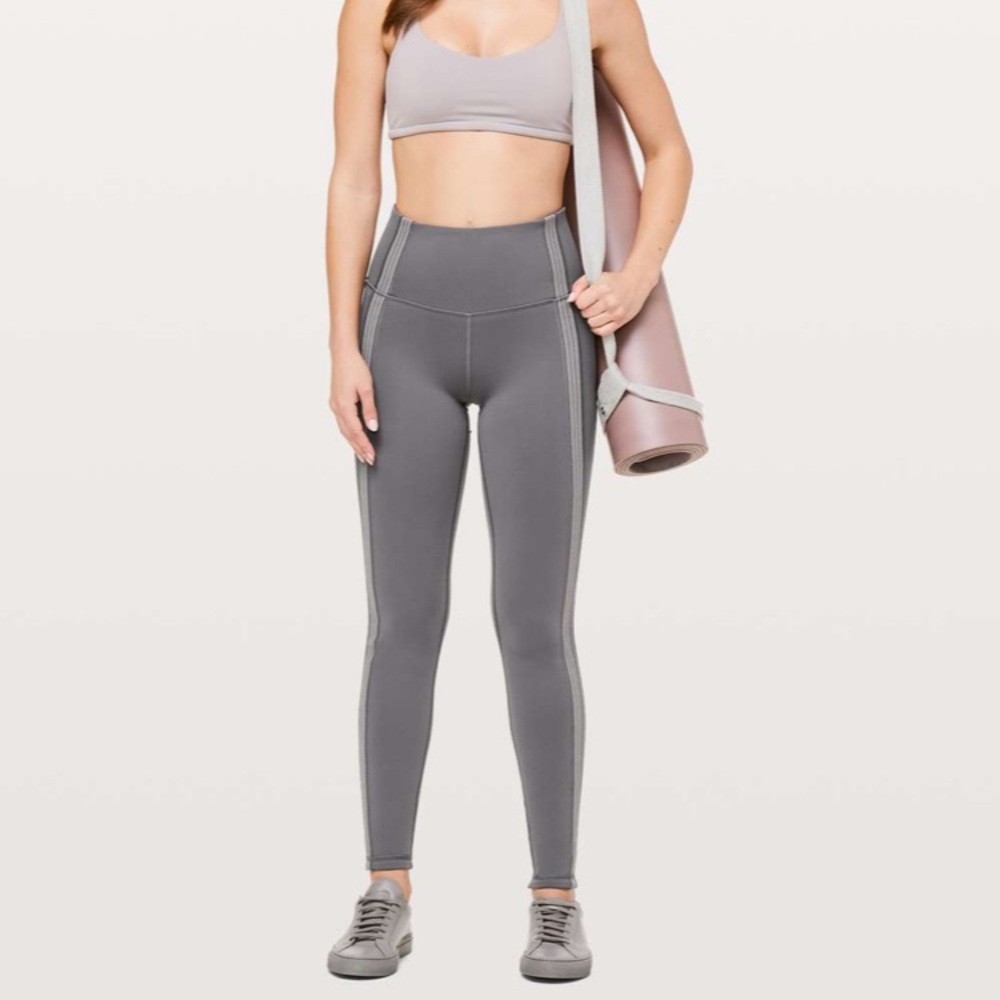 NWOT Lululemon Power Lines Pant 28” - Titanium/Dark Chrome